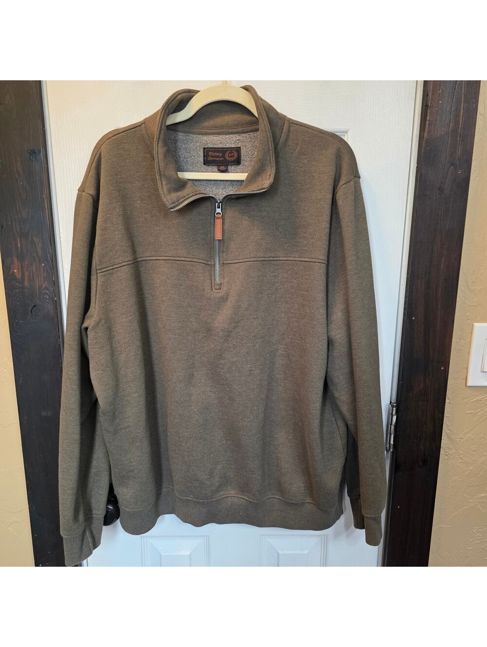 Victory Sportswear Olive Green 1/4 Zip Pullover Sweatshirt XL